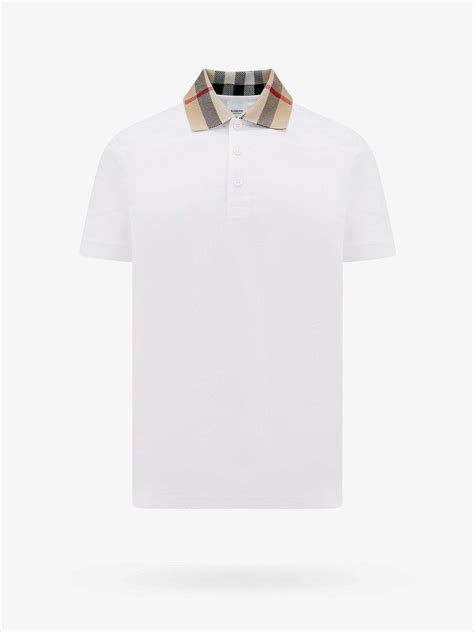 white burberry polo shirt mens|Burberry men's shirts 3x.